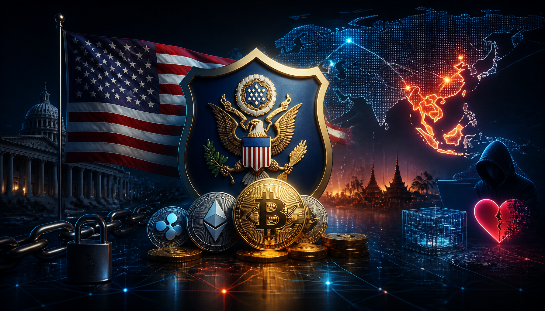 USA przejmują krypto z oszustw na 25 mln USD