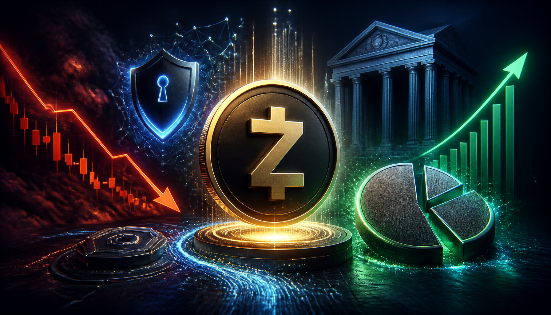 Zcash koryguje, a Grayscale dzieli ETF