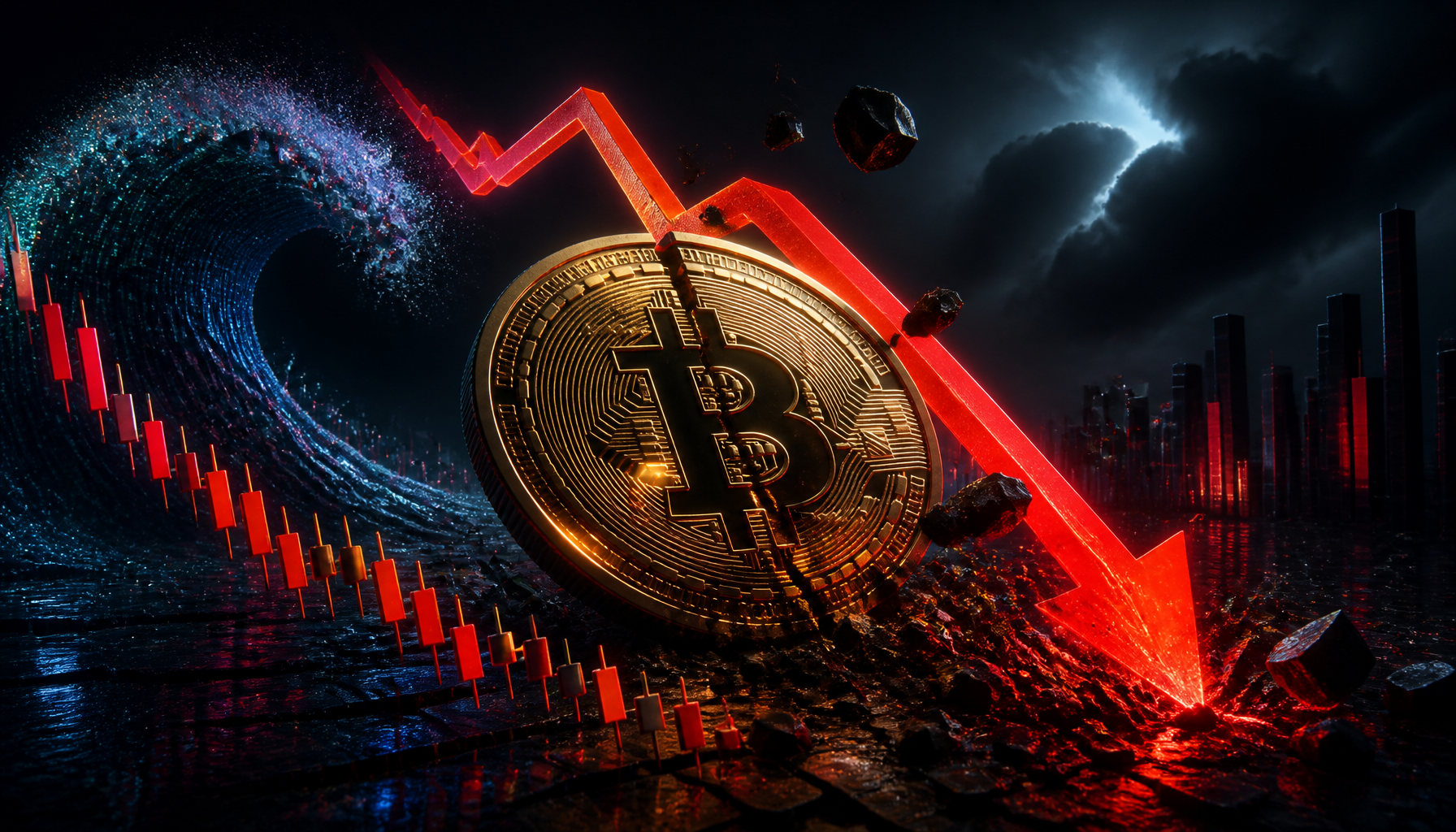Bitcoin pod presją: 400 mln $ longsów zniknęło