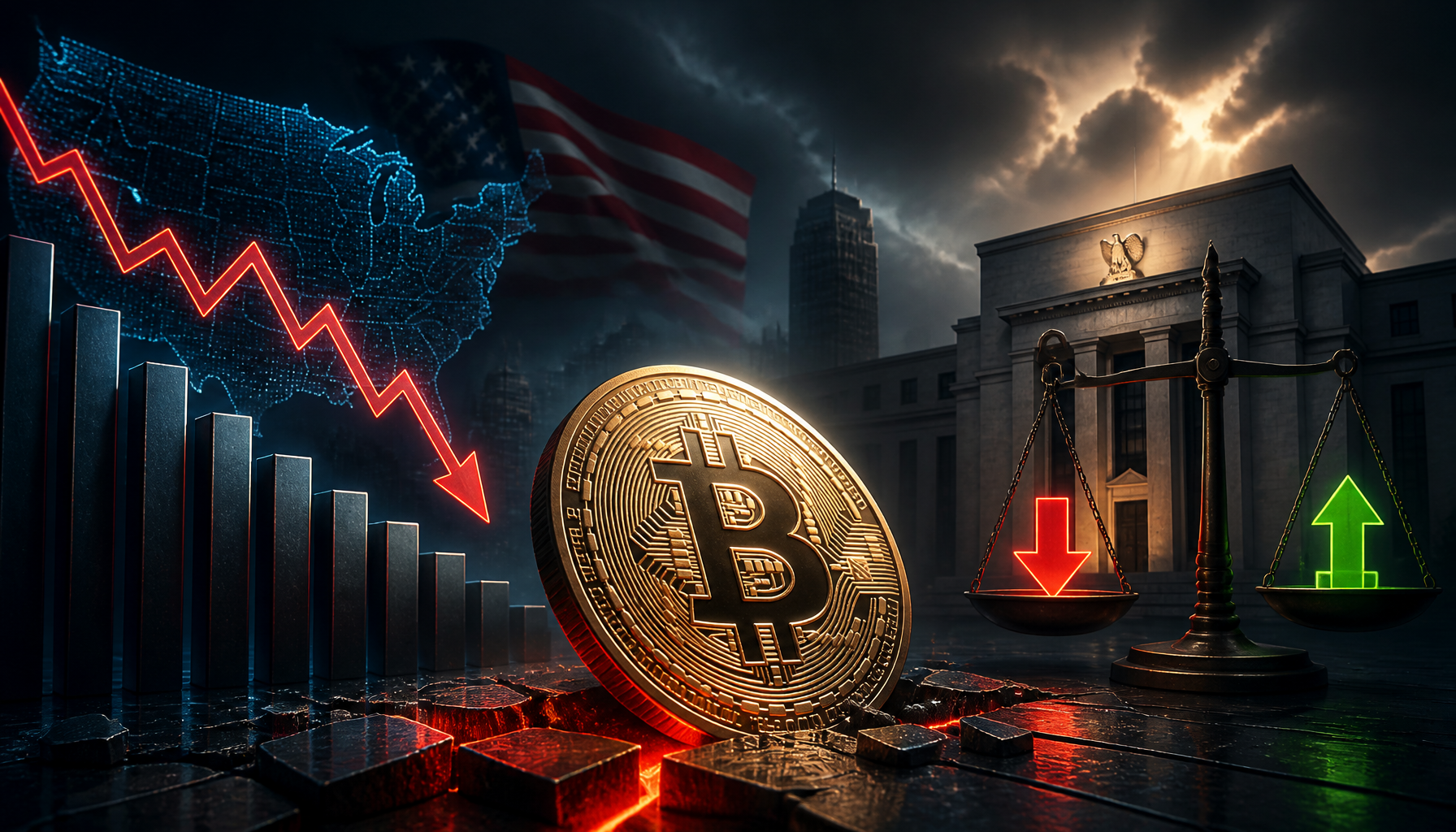 Bitcoin pod presją przed danymi z USA